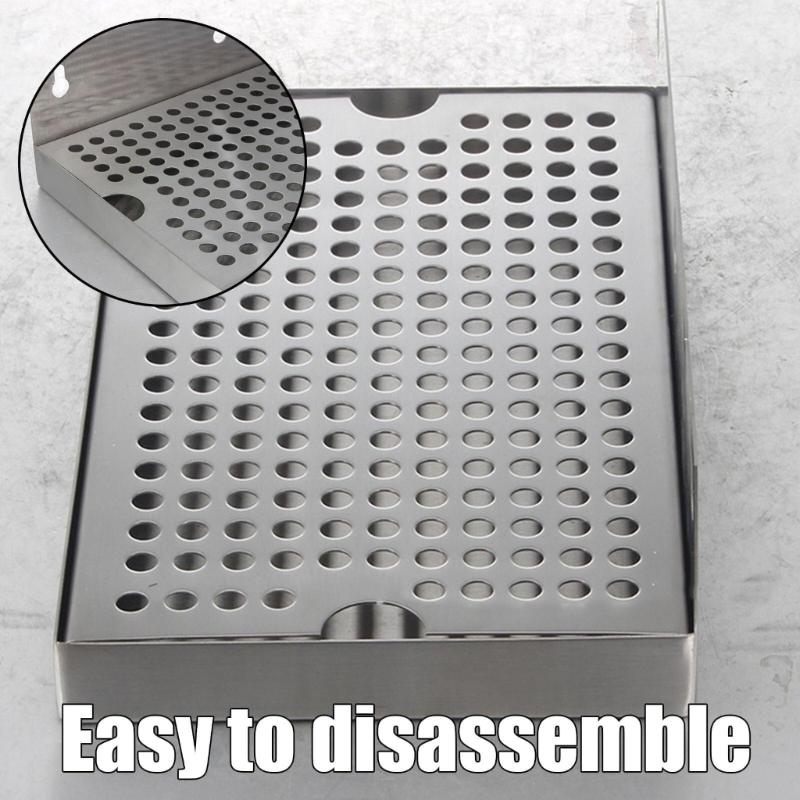 Modern Wall Mounted Nonrust Steel Draining Tray for Pubs and Kitchens with Delicate Design and Efficient Water Flows