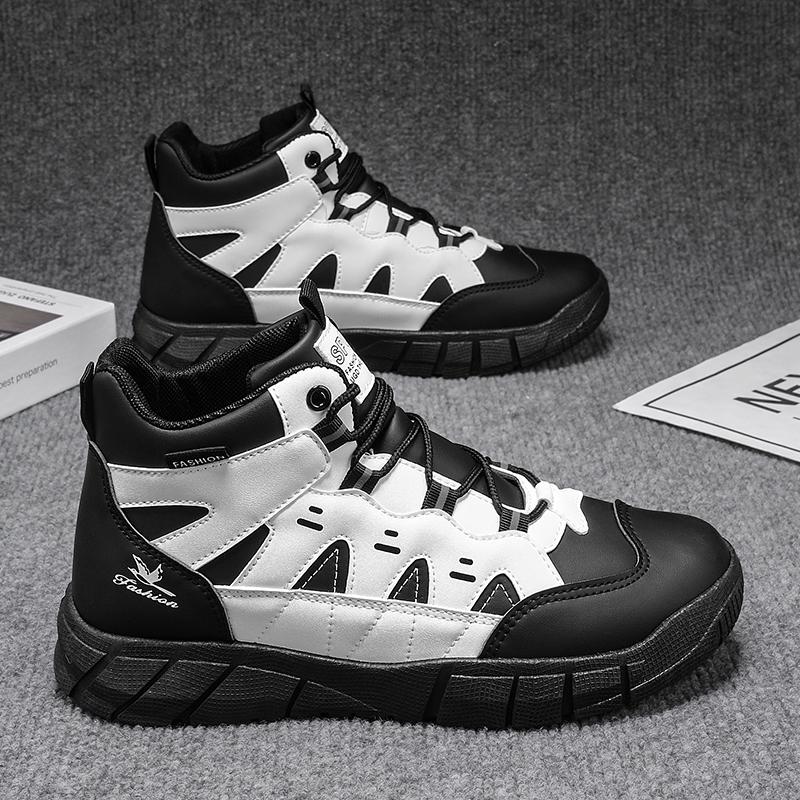 

HY autumn and winter new outdoor fashion versatile casual men s shoes, white and black, beige, dark green 44
