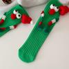 Children Christmas Party Decors Socks Creative Festival Cartoon Big Eyes Magnetic Hand Middle Tube Socks Hosiery Gift