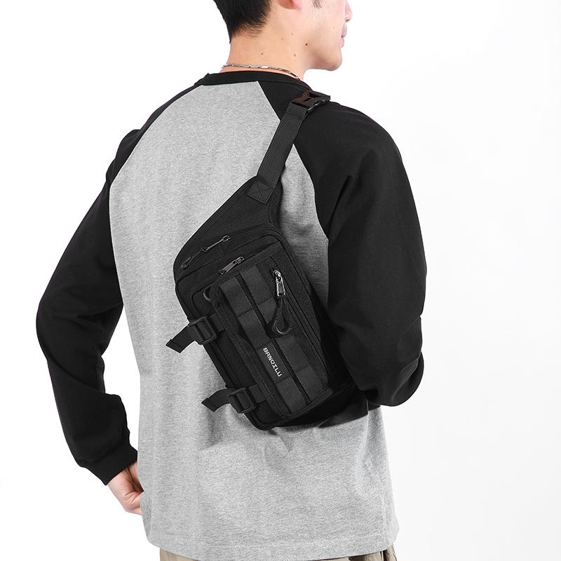 Men's Waist Bag Multifunctional Outdoor Shoulder Bag Cycling Crossbody Bag Water-Repellent Chest Bag