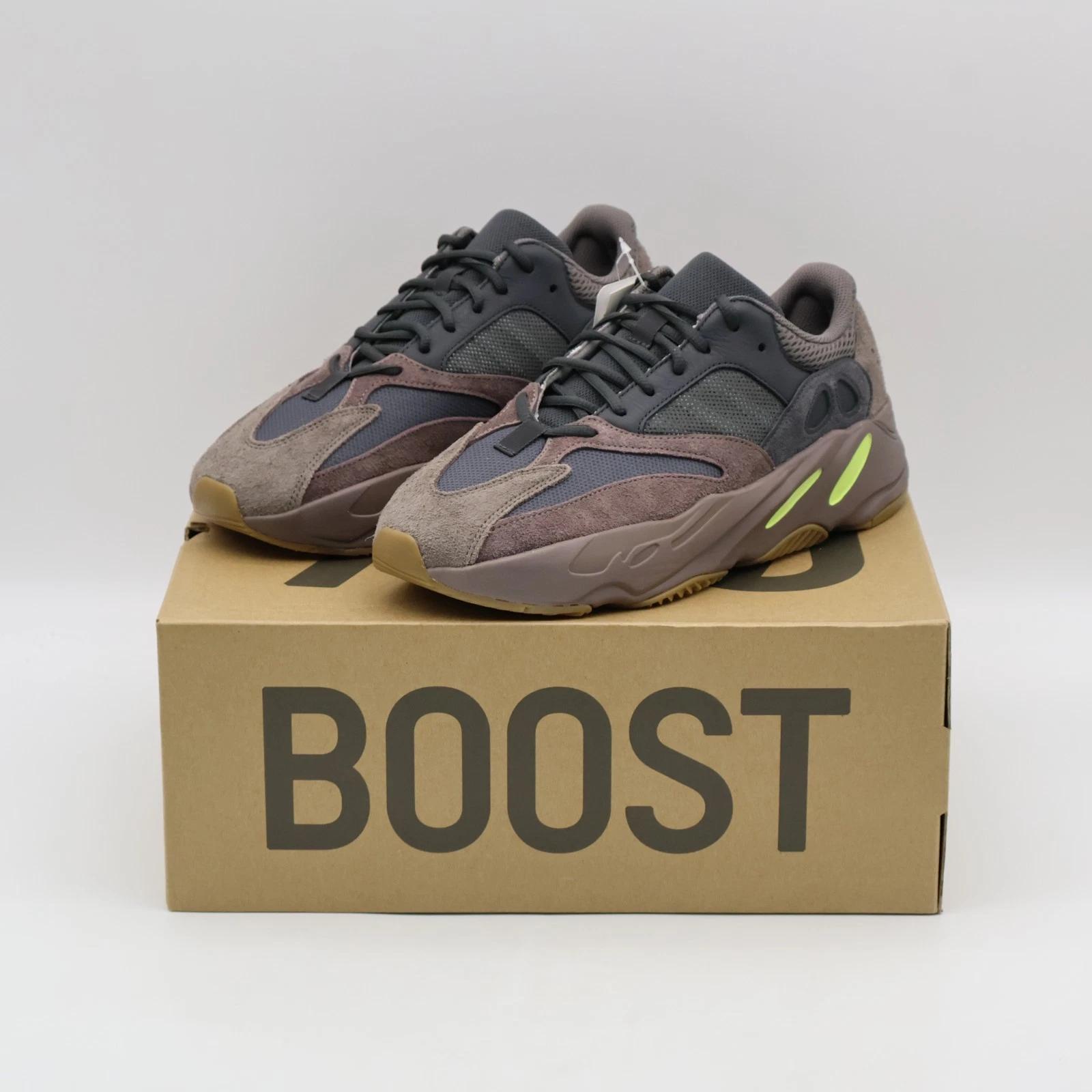 

EE9614 Adidas Yeezy Boost Waver Runner Бузковий Темно-сірий Жовтий Вугільно-сірий US 9.5