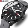 CURREN 8421 Men's Waterproof Business Quartz Wristwatch with Calendar and Rubber Strap