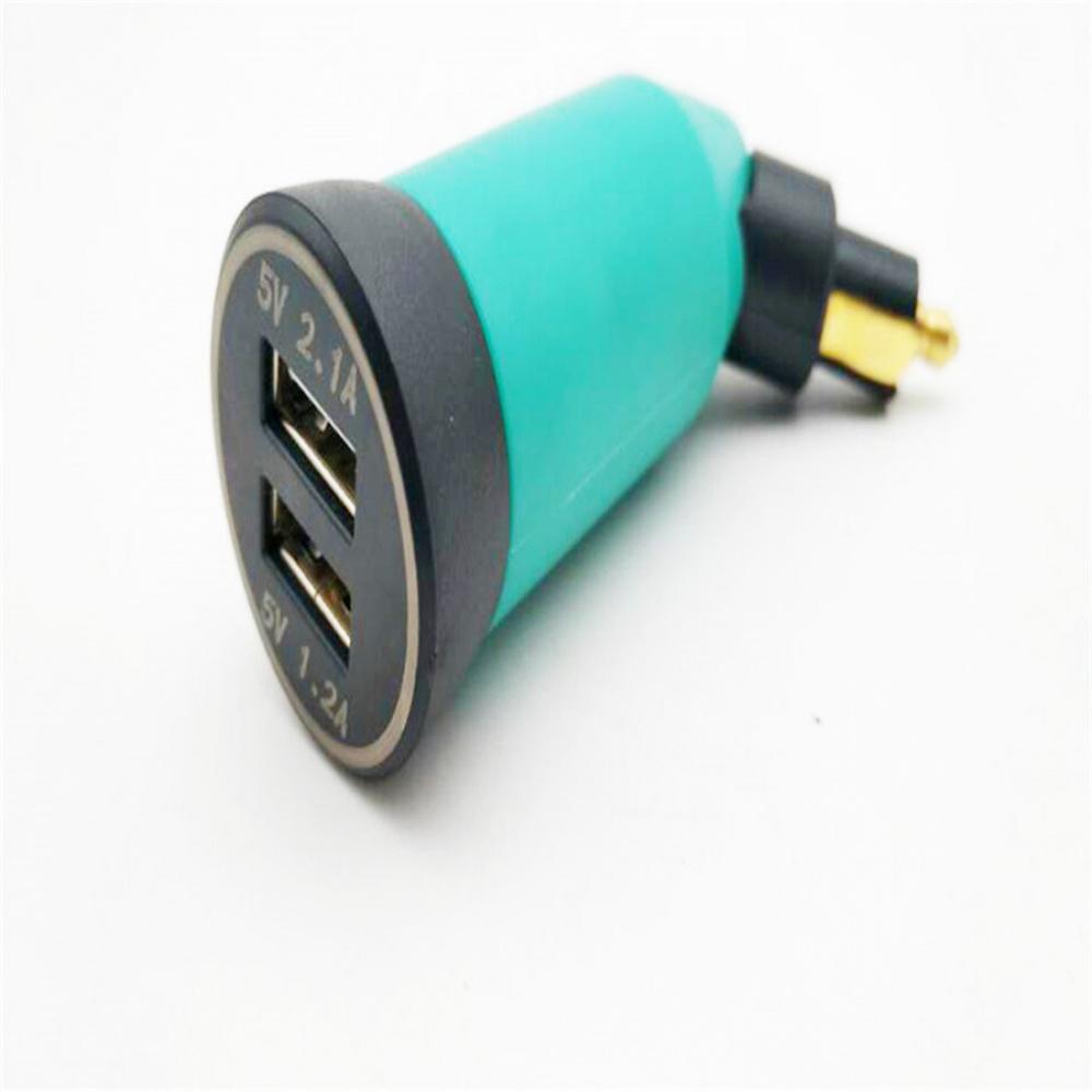 5V 33A Portable Dual Usb Color Power Adapter Plug For Bmw Din Motorcycle