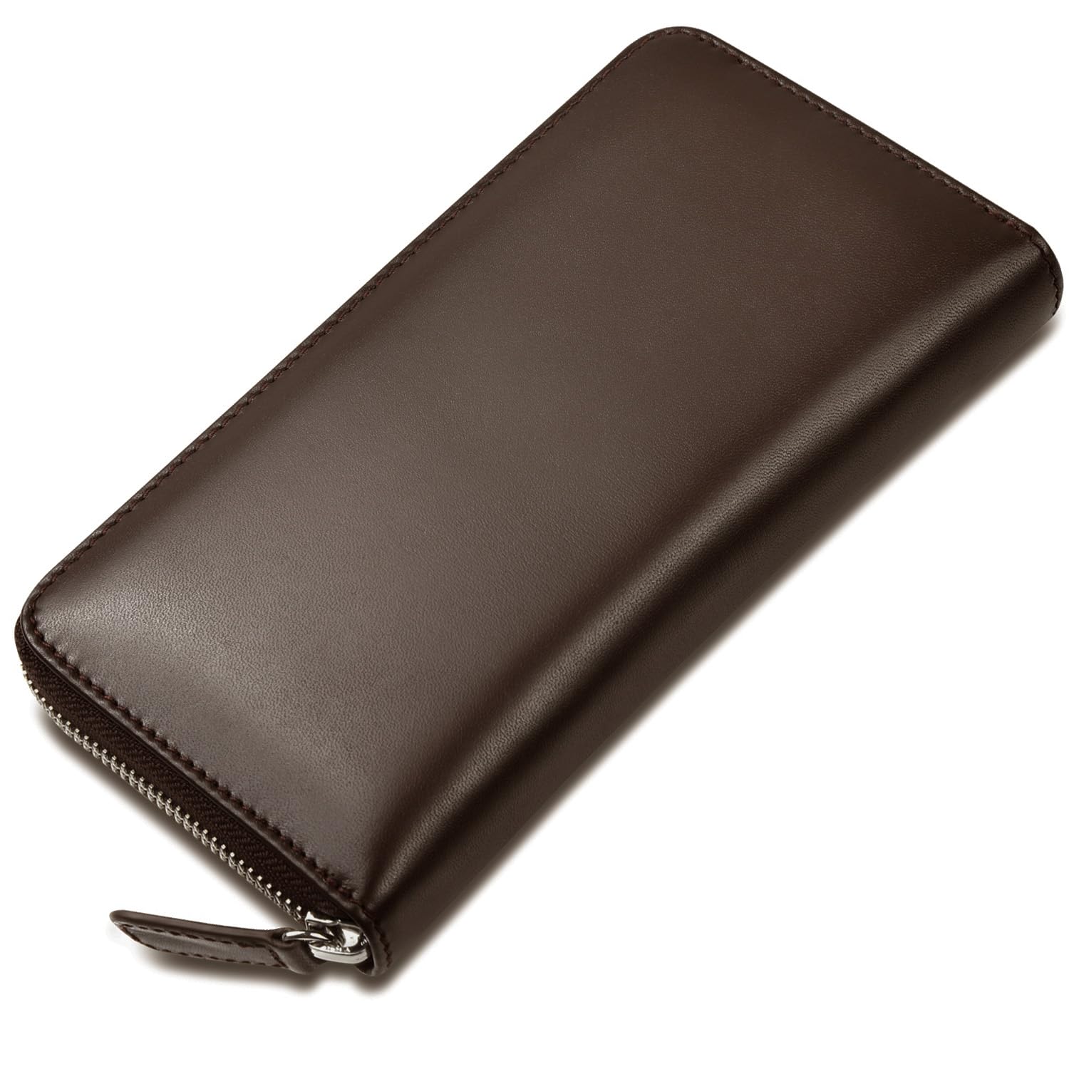 

RATOM Длинный кошелек из натуральной кожи из натуральной овчины для мужчин, (100% кожа) (Темно коричневый)