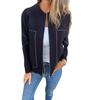 2024 Autumn/Winter Casual Solid Color Zipper Jacket