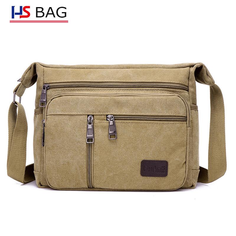 

Men s canvas shoulder bag large capacity messenger bag outdoor leisure travel backpack washable backpack 14inch хаки