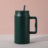 Large Capacity Travel Cup with Handle & Straw, Leak-Proof, Portable, Fits Car Cup Holder, Ice Cooler Function