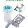 PETIZER Premium Cat Litter Scoop with 90 Count Refill Bags, Integrated Detachable Litter Shovel with Waste Container, Large Portable Cat Scooper with