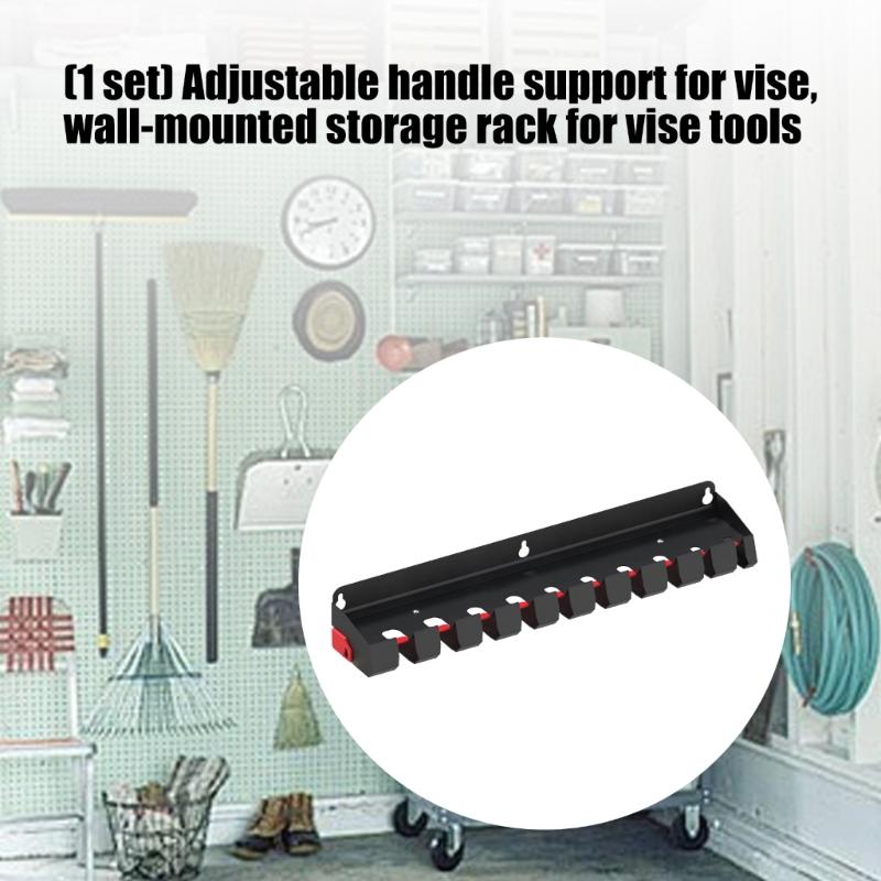 Metal Wall Mounted Tool Storage Rack For Efficient Organization Of Pry And Long Hand Tools In Garage Workshop
