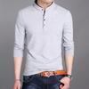 Herren Business Casual Polo Langarm T-Shirt Sommer Bequem und Atmungsaktiv Einfarbiges Oberteil