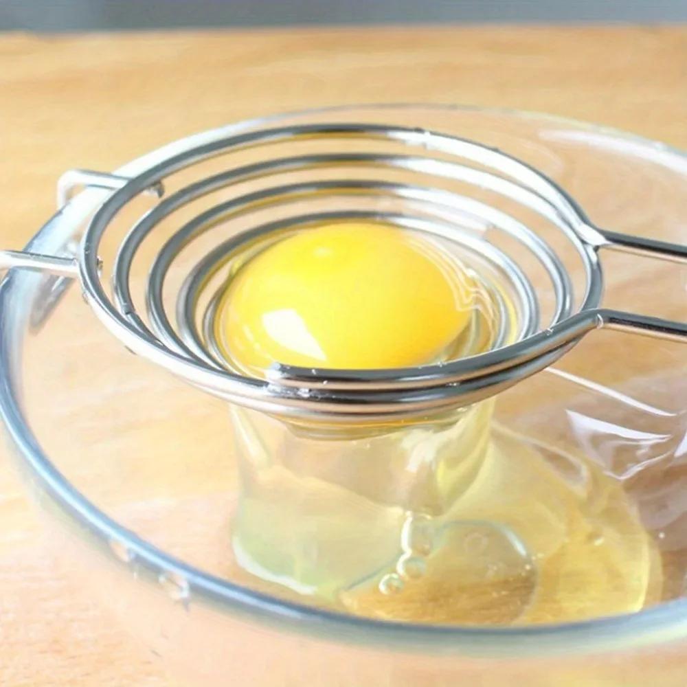1PC Spiral 304 Stainless Steel Egg White Separator Egg Yolk Remover Divider with Long Handle Kitchen Tool