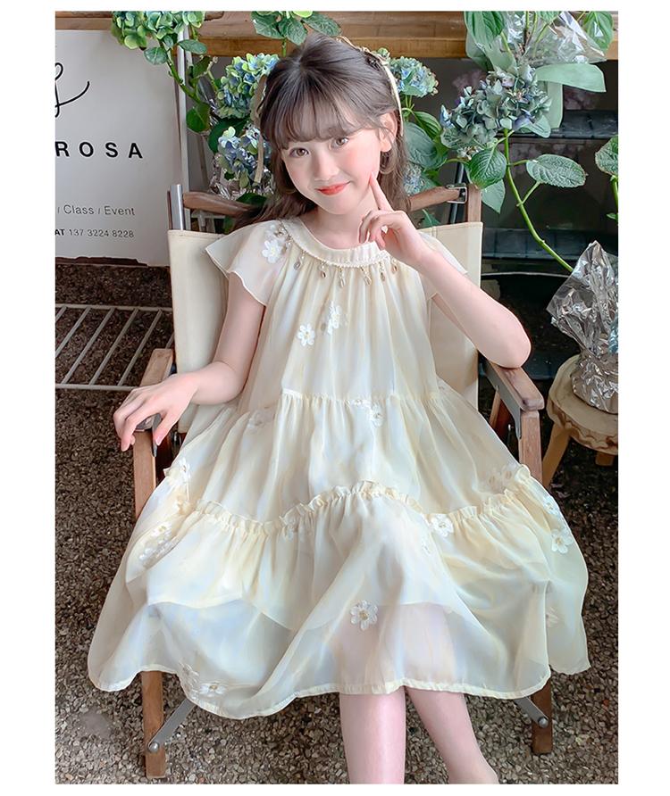 Girls' Dress Summer Dress New Summer Chiffon Elegant Princess Dress Summer Thin Girl Children's Dress