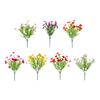16Pcs Simulated Flowers Realistic Artificial Plants Home Decoration Faux Bouquet Indoor Outdoor Garden Balcony Terrace Decor