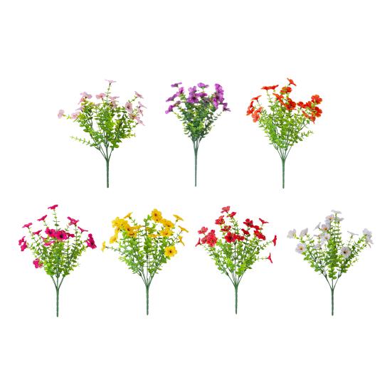 16Pcs Simulated Flowers Realistic Artificial Plants Home Decoration Faux Bouquet Indoor Outdoor Garden Balcony Terrace Decor