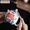 150ml Chinese Dragon Fish Teapot Zen Dargon Egg Pot Tea Soaking Kettle with Ball Hole Kung Fu Tea Tea Items Supplies Decoration