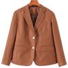 Damen Campus-Stil Anzugjacke - Herbst 2021 Professionelles Interview-Oberteil für Studierende