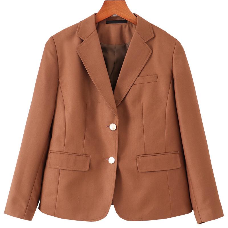 Damen Campus-Stil Anzugjacke - Herbst 2021 Professionelles Interview-Oberteil für Studierende