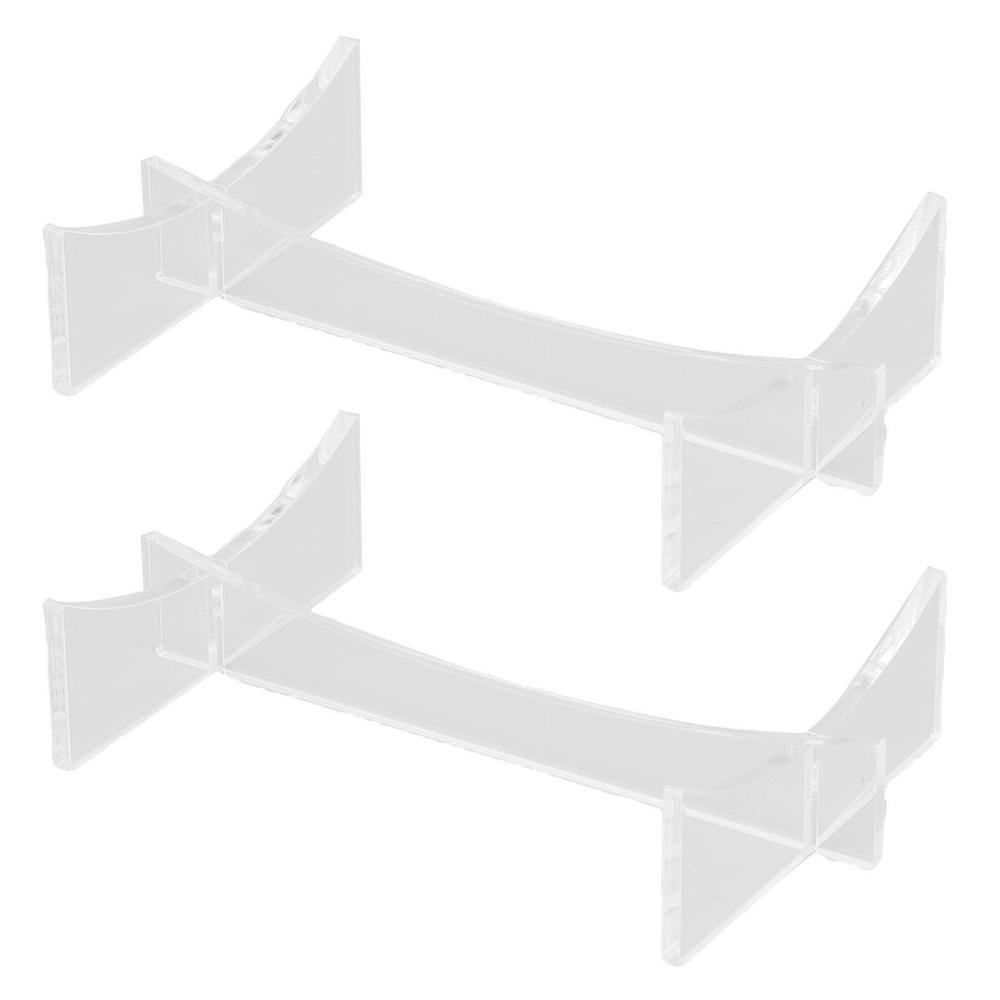 2 Pcs Acrylic Acrylic Display Holder 15x8.9x3.4cm Rugby Ball Display Stand For Sports Balls