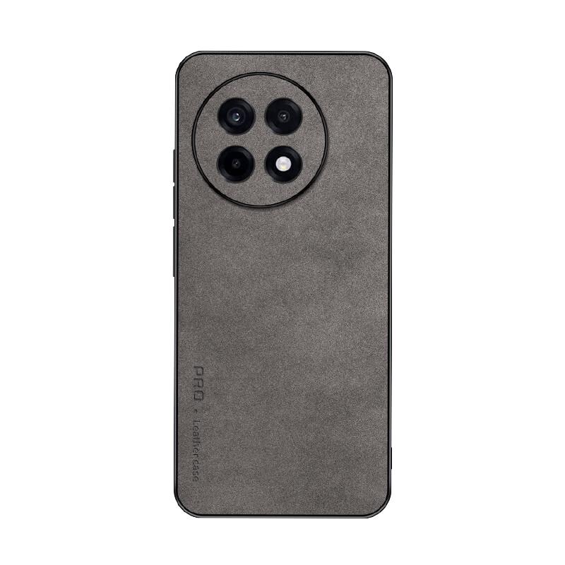 OnePlus Ace 5 Phone Case, 1+Ace 5 Pro Protective Cover, Shockproof, Full Lens Protection, Soft, Simple Silicone Outer Case, WoAnd Leather Case, Black