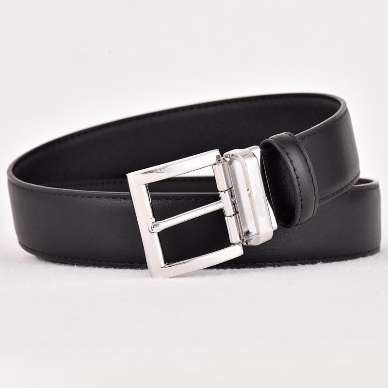 Мужской повседневный ремень из коровьей кожи с вращающейся пряжкой-штифтом 120cm