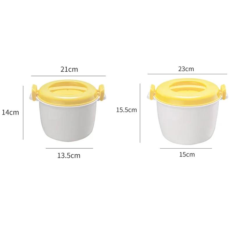 Mikrowellen-Reiskocher Dampfgarer Topf Pastamaker Ofen Gemüse Kochgeschirr Kochen Suppe Schnellkochtöpfe Schüssel Mikro Gemüsebehälter