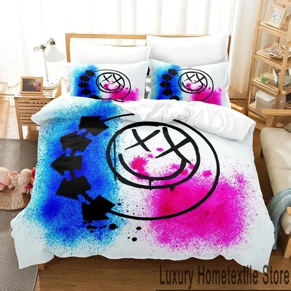 3D Print Blink-182 Bedding Set Boys Girls Twin Queen King Size Duvet Cover Pillowcase Bed Boys Adult Home Textileextile