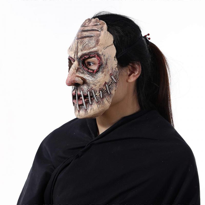 Halloween Party Big Mouth Nail Terror Mask Latex Ghost Festival Soft Simulation Headset