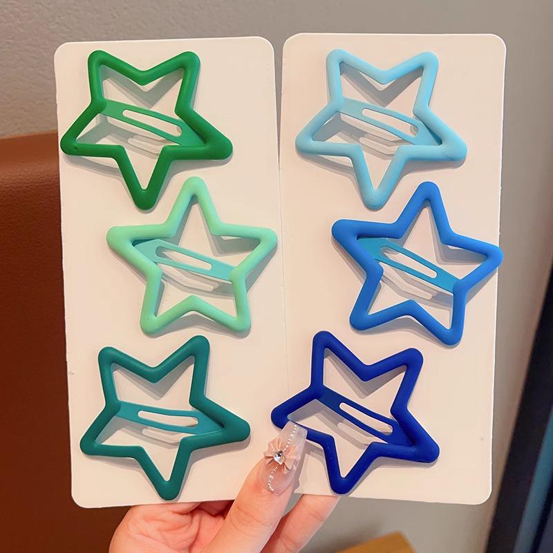 Children's Glitter Star Hair Clips - Cute Bangs Accessories for Girls