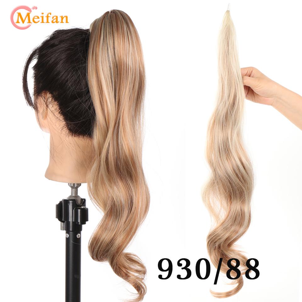 Syntetisk hestehale 32 tommer lang fleksibel sjal rundt hestehale hårforlengelser Blond Svart For kvinner Fake Tail Hairpiece Daglig bruk