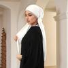 Ramadan Muslim Hijab Shawls Modal Scarf For Muslim Woman Hijabs Wrap Lady Casual Headband Ethnic Headscarf with Diamond