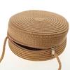 Solid Color Handwoven Bag Round Shoulder Bag Crossbody Bags for Women Girl Straw Woven Bag Large Capacity Beach Bag
