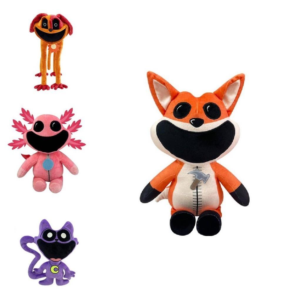 Customizable Smiling Critters Purple Cat Stuffed Animal With Short Plush 45cm