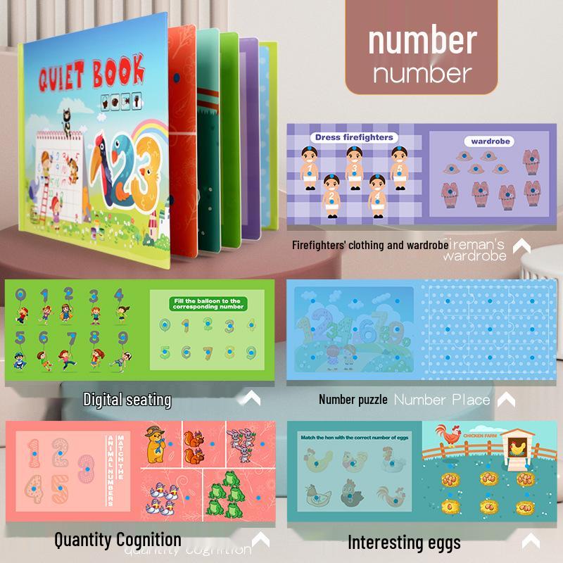 Magisches Aktivitätsbuch zur Tiererkennung für Kinder – wiederverwendbares, leises DIY-Lernspielzeug