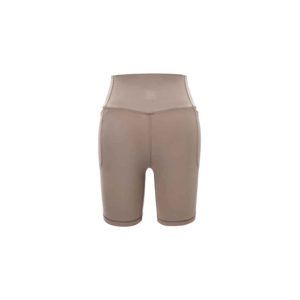 Under Armour Solid Color High Waist Slim Fit Sports Shorts Women shorts Gray Brown 1382521-200