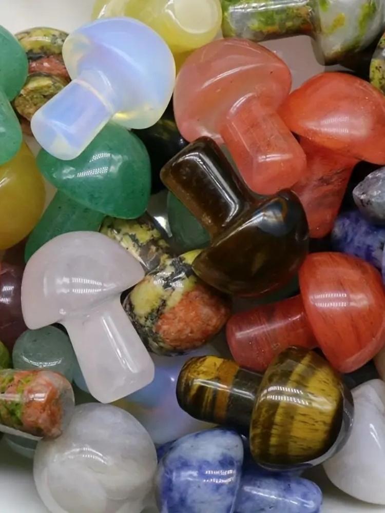 

10 шт (случайный)Кристалл Камень 2СМ Мини Гриб Сделай Сам Микро Ландшафт Лесной Сад Украшение Цветочного Горшка Маленькое Украшение Гриб