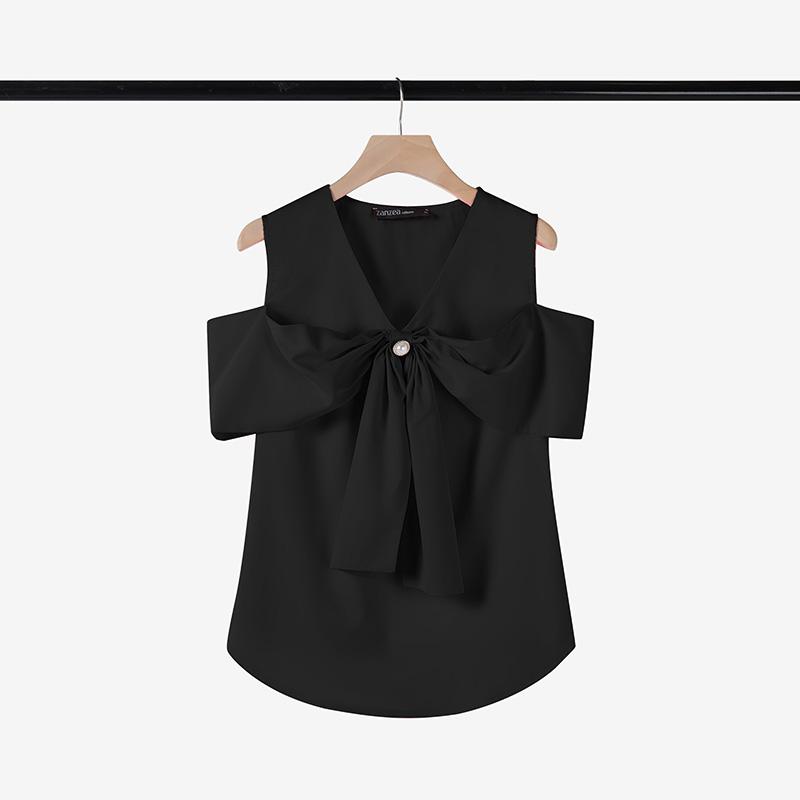 

ZANZEA Женская повседневная летняя блузка без рукавов с V-образным вырезом 5XL