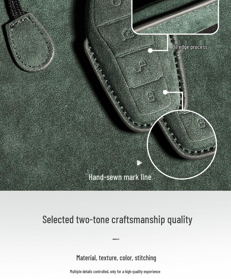 BYD Car Key Suede Case for Tang DMI, Han EV, Dolphin, Seal, Song PLUS, Yuan DMP Models