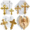 Baptism Cross Silicone Mold Cross Angel Wing Fondant Molds Cake Decorating Tools Theme Cake Dessert Decorated Chocolate Candy Mold