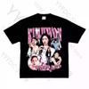 Kim Ji Won Print T-Shirt Kpop Mode Retro Y2k Print T-Shirt Unisex Damen Hohe Qualität Bequemes Baumwoll Kurzarm Tee Tops