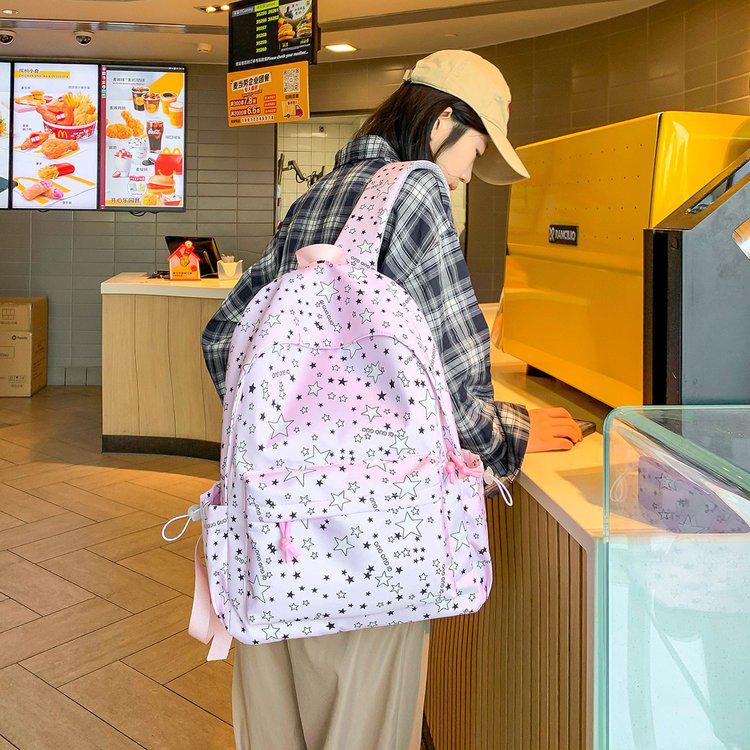 Versatile Japanese & Korean Style Backpack for Girls - Ideal for Junior High, High School, College, Elementary, Mori Style, Five-Star Design.