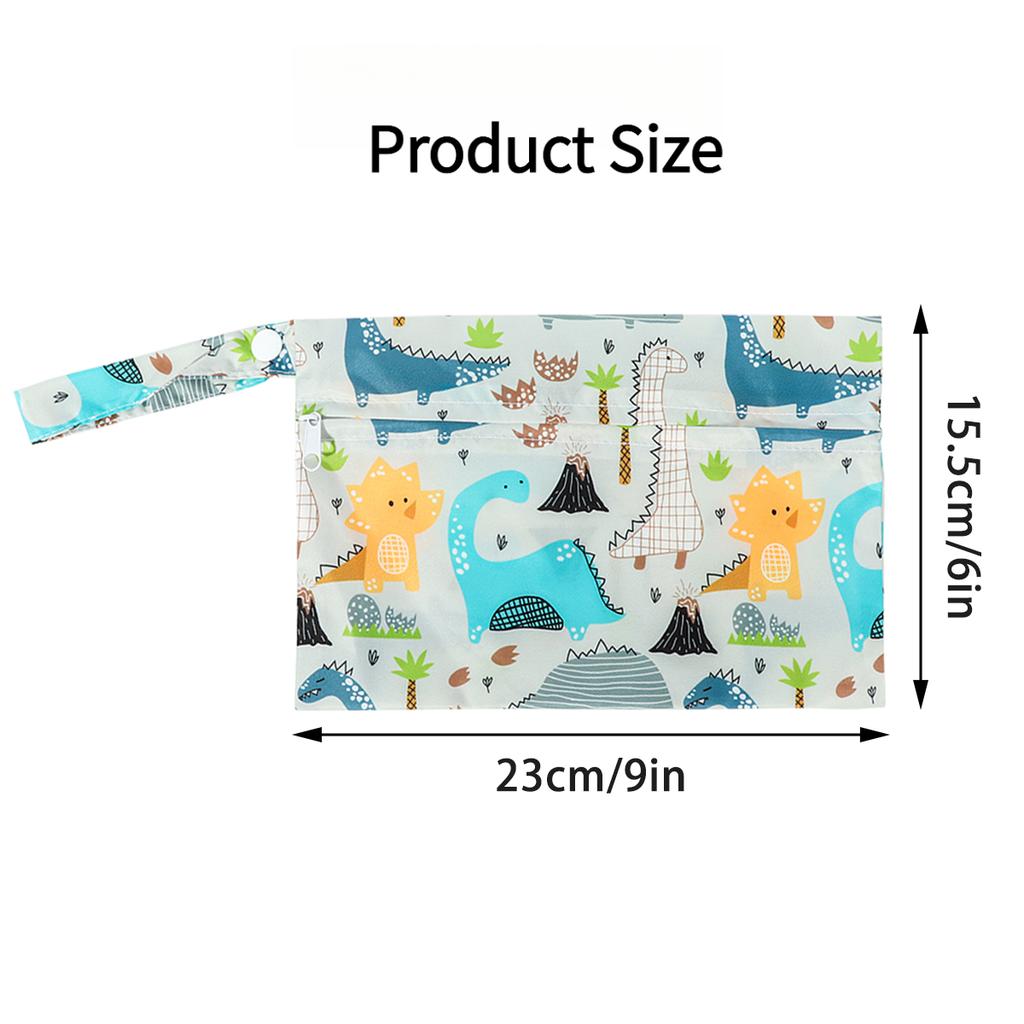 Non-Toxic Dinosaur Waterproof Pouch Lightweight Foldable Travel Storage Bag For Swim Beach Gym Baby Outing Cosmetics Pouch
