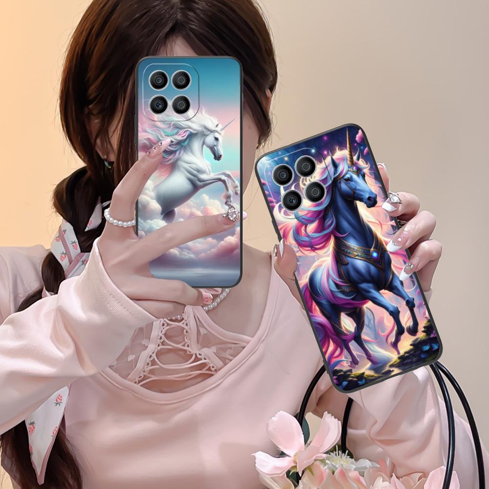 Fantasy Unicorn Mobile Phone Case for Honor 90 80 70 60 50 30 20 10 9 8 7 Pro S SE Lite 5G Colorful Printing Cover Luxury Cover