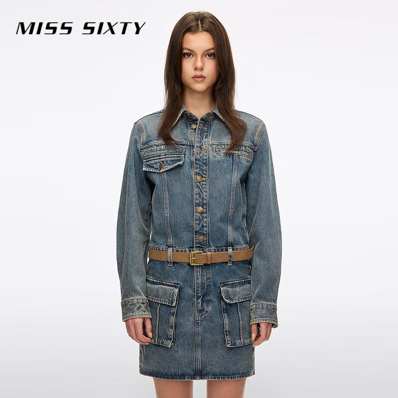 MISS SIXTY Retro Wash Denim Dress L
