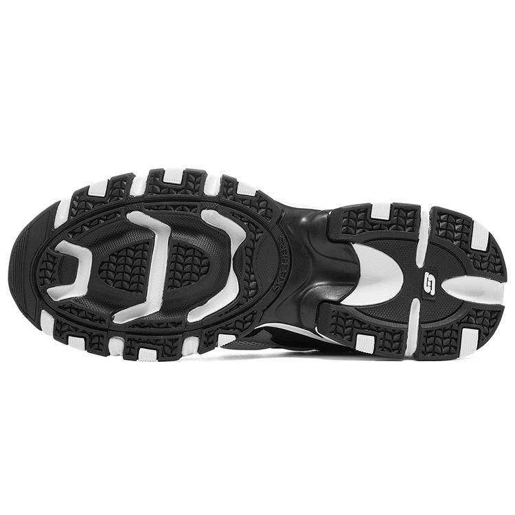 Skechers Vigor Herr Svart Vit Färgblock Låg Topp Pappa Skor Tyg Syntetiskt Läder Klassisk Mångsidig 51241-BKW