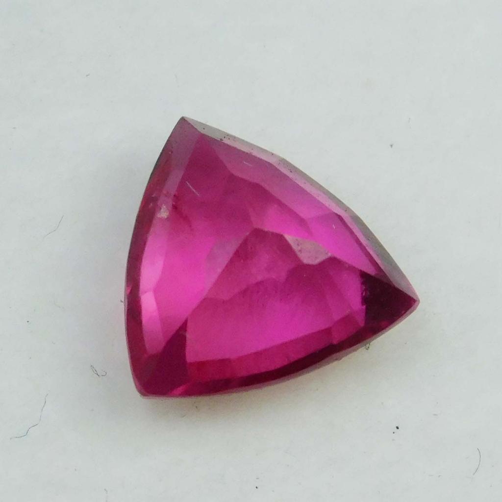 Natural Red Ruby Loose Gemstone Trillion Cut 8.32 ct for Jewelry Making and Gem Collections