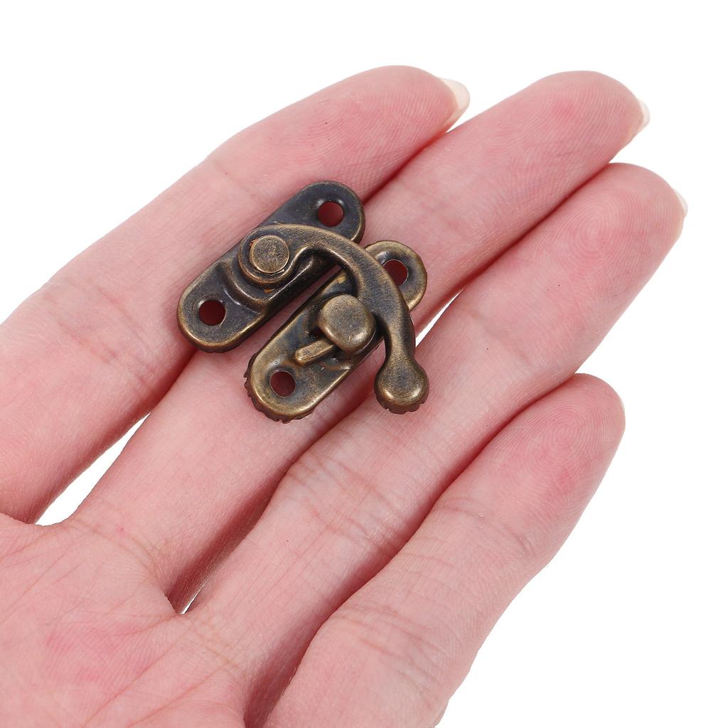 20Pcs Cabinet Latch Vintage Bronze Decorative Hasp Latch Hardware for Wooden Box Case Drawer Small Vintage Buckle Lock