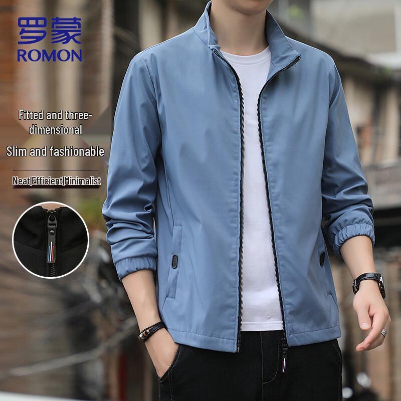 ROMON Men s Stand-Up Collar Business Casual Autumn Jacket M