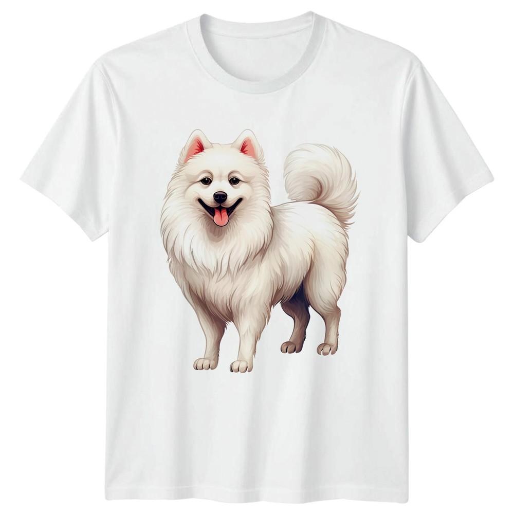 Samoyed Dog Animals Graphic Unisexs TShirt Unisexs Tee Pet Owner Unisex Apparel S
