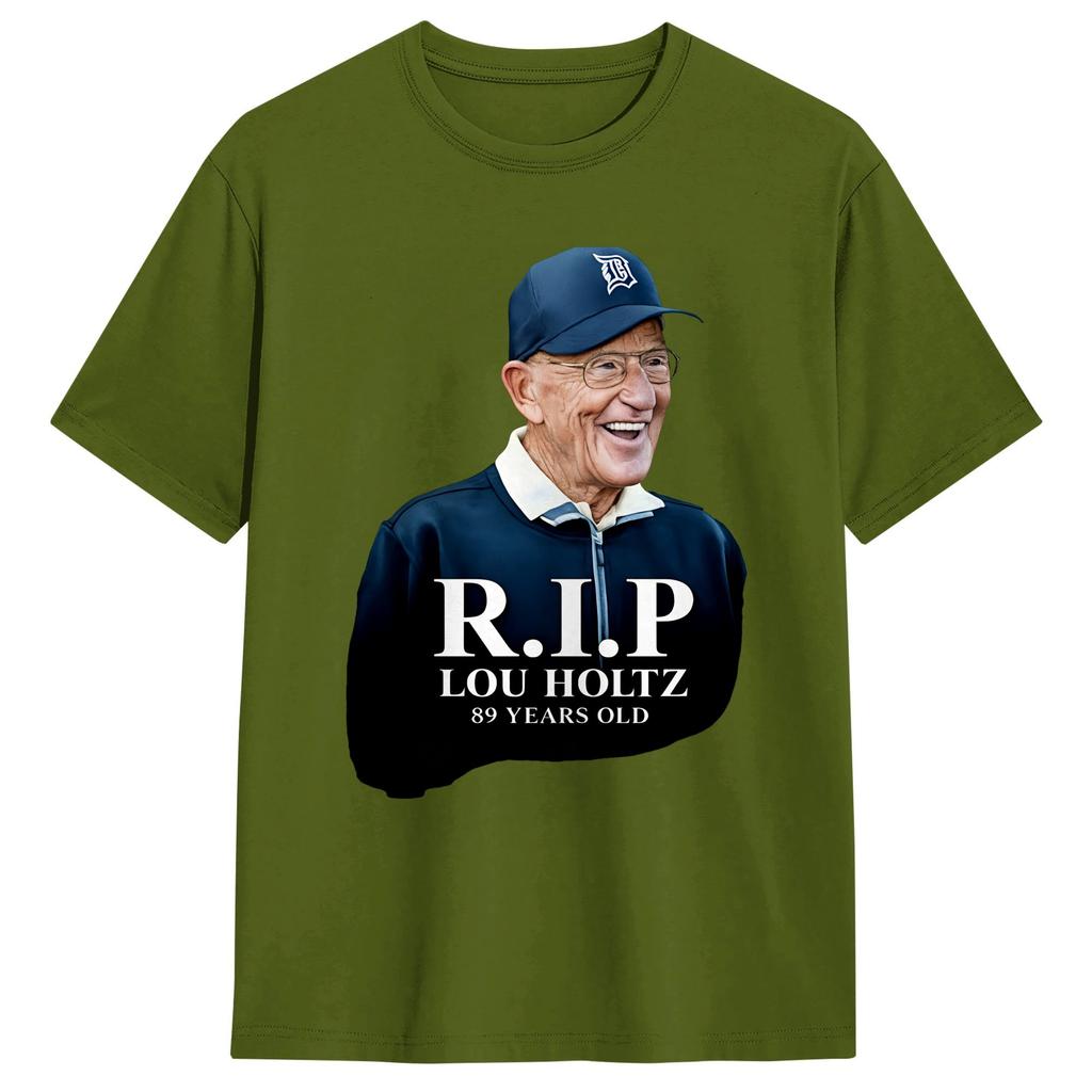 Unisexs Lou Holtz 19372026 Memorial T Shirt 100 Cotton Clothes Funny Short Sleeve Round Collar Tee Shirt Printed TShirts