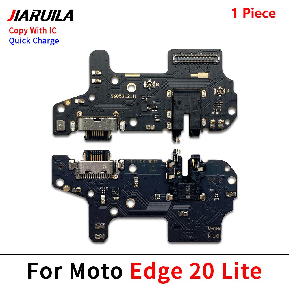 For Moto Edge 20 Lite Pro Edge 30 Fusion Neo USB Charging Port Charger Dock Connector Board Flex Cable With Mic Microphone